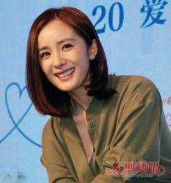 杨幂的发型图片短发,时尚简约，尽显女神魅力